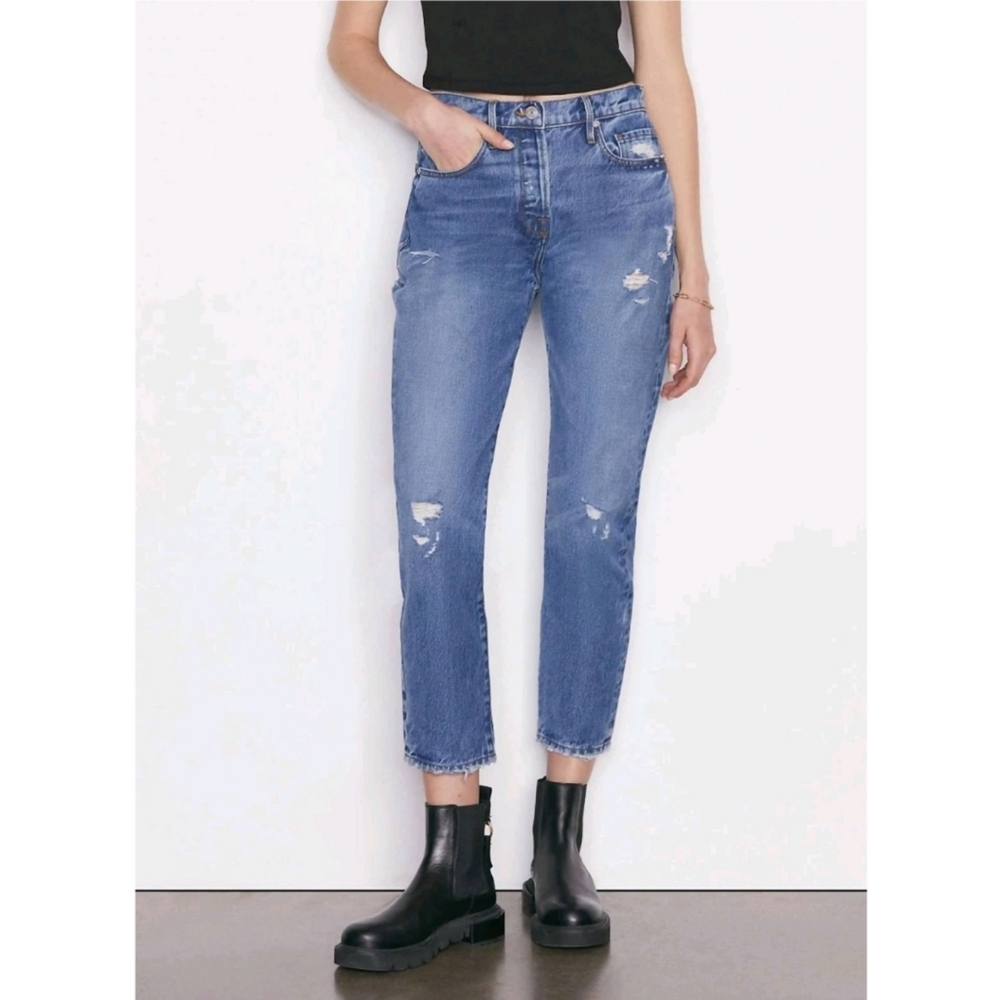 🆕️🔥FRAME Le Original Jeans Size 27 | Distressed Straight Leg Ripped Denim
